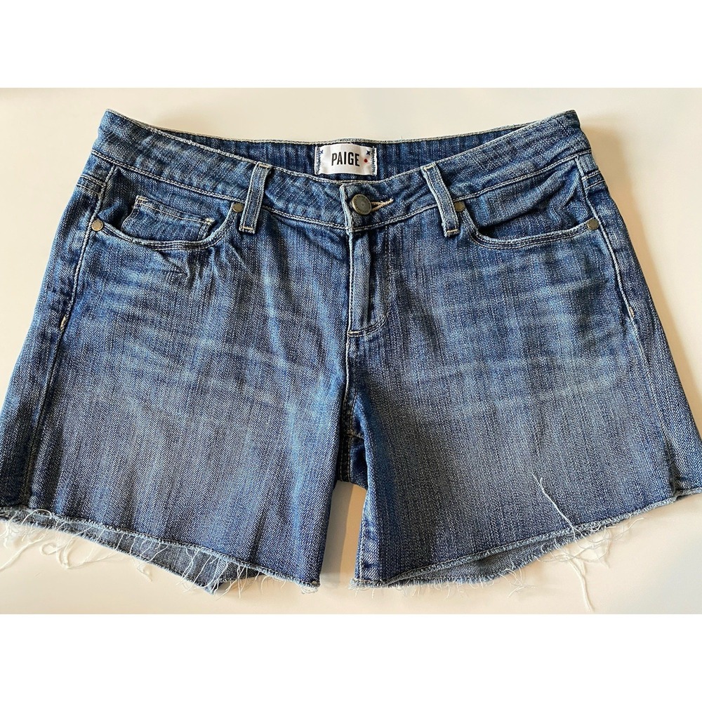 Paige‎ Jimmy Jimmy Cut-off Shorts Women Size 26 Denim Medium Wash 5-Pocket